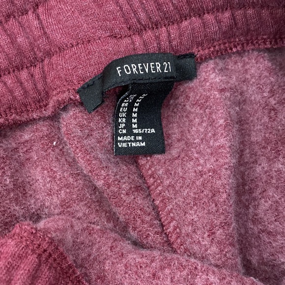 Forever 21 XXI - Maroon Sweatpants - Medium - Picture 4 of 7